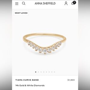 Anna Sheffield | Tiara Curve Band | size 4.5